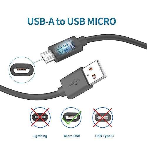 Micro Usb Cable For Sam-Sung Galaxy A6 (2018) Original Data Cable Fast Charging Cable Sync Cable Quick Charge Cable Speed Upto 3.4Amp High Speed Fast V8 Cable with 1.2m Long Cable - (Black, SH.G) 6