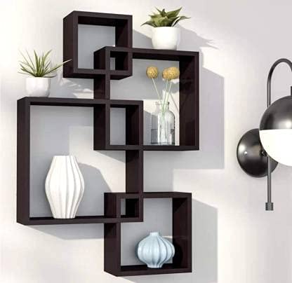 FireBees Decorative Wall shelve for Living Room, Kitchen, Hallway, Bedroom, Bathroom,Office or Kids Room,Home Deco/.Color-Black 3