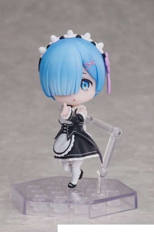 ONLY FROM JAPAN Re:Zero Deformplus Rem Collectible Figure, Maid Outfit, Full Action Deformation 1