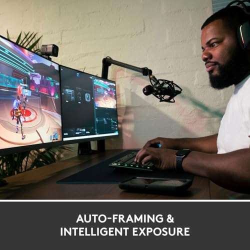 Logitech StreamCam Plus Webcam with Tripod Mount (Graphite), 1080p 4