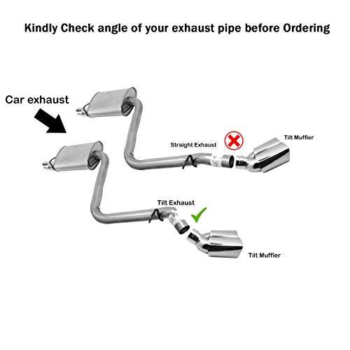 Oshotto Stainless Steel SS-010 Car Exhaust Muffler Silencer Cover Compatible with Maruti Suzuki Brezza (Chrome) 4