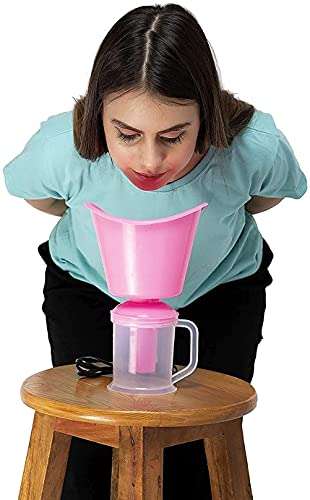 Wazdorf Steamer For facial Handheld Garment Steamer For Clothes Portable Family Fabric Steam Brush, Facial Steamer, Facial Steamer For Face And Nose,Steamer For Cold And Cough (3 in 1 vaporization) 4