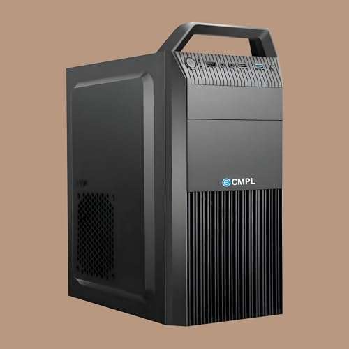 CMPL Silver i3 Desktop | Core i3 12100 | 12th Gen | 16GB RAM | 512GB SSD | WiFi + BT | Windows 11 Pro | MS Office 2021 | Tower | No Monitor | 1-Year Warranty | (S12WM-I1605) 3