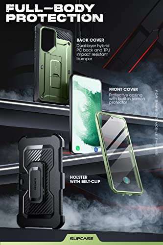 SUPCASE for Samsung Galaxy S23 Ultra Case with Stand, [Unicorn Beetle Pro] [2 Front Frames] [Built-in Screen Protector & Belt-Clip] Military-Grade Protection Phone Case for Galaxy S23 Ultra, Guldan 5