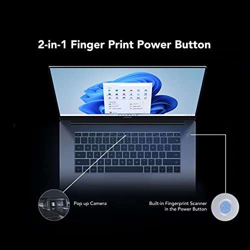 Honor MagicBook X 15, Intel Core i5-10210U 15.6 inch (39.62 cm) Thin and Light Laptop (8GB/512GB PCIe SSD/Windows 11/Aluminium Metal Body/1.56Kg), Gray,(BohrBR-WAH9F) 3