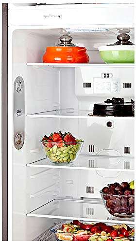 LG 284 L 2 Star Inverter Linear Frost-Free Double Door Refrigerator (GL-T302RPZU, Shiny Steel, Convertible) 5