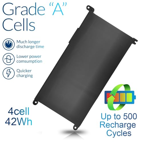 YRDD6 Laptop Battery for Dell Inspiron 5482 5485 5488 5491 3310 2-in-1 3493 3582 3583 3584 3593 3793 5493 5585 5593 5480 5590 5591 5594 5598 15 Vostro 3491 5481 5581 5490 1VX1H VM732 11.4V 42Wh 5