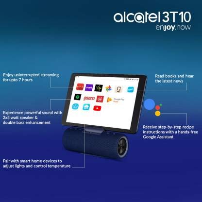 Alcatel 3T10 with Speaker 2 GB RAM 16 GB ROM 10 inch with Wi-Fi+4G Tablet (Prime Black) 4