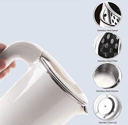 0.5L Portable Electric Kettle, Mini Travel Kettle, Stainless Steel Water Kettle - Perfect For Traveling, Cooking Noodles, Boiling Water, Eggs, Coffee, Tea (110V US Plug) 3