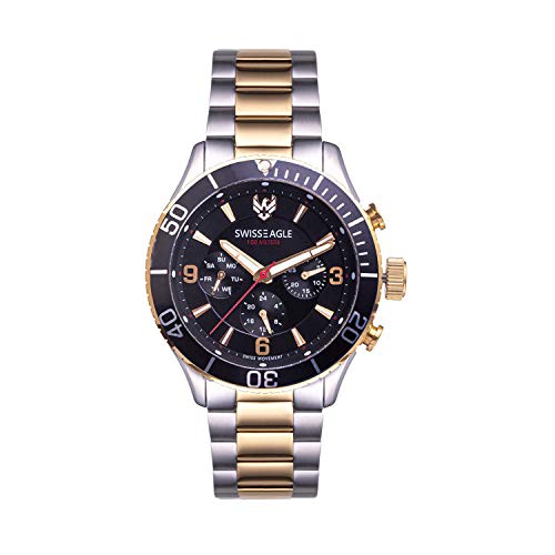Swiss Eagle Men's Chronograph Swiss Made Movement Watch with Stainless Steel Make (SE-9168-22) 1