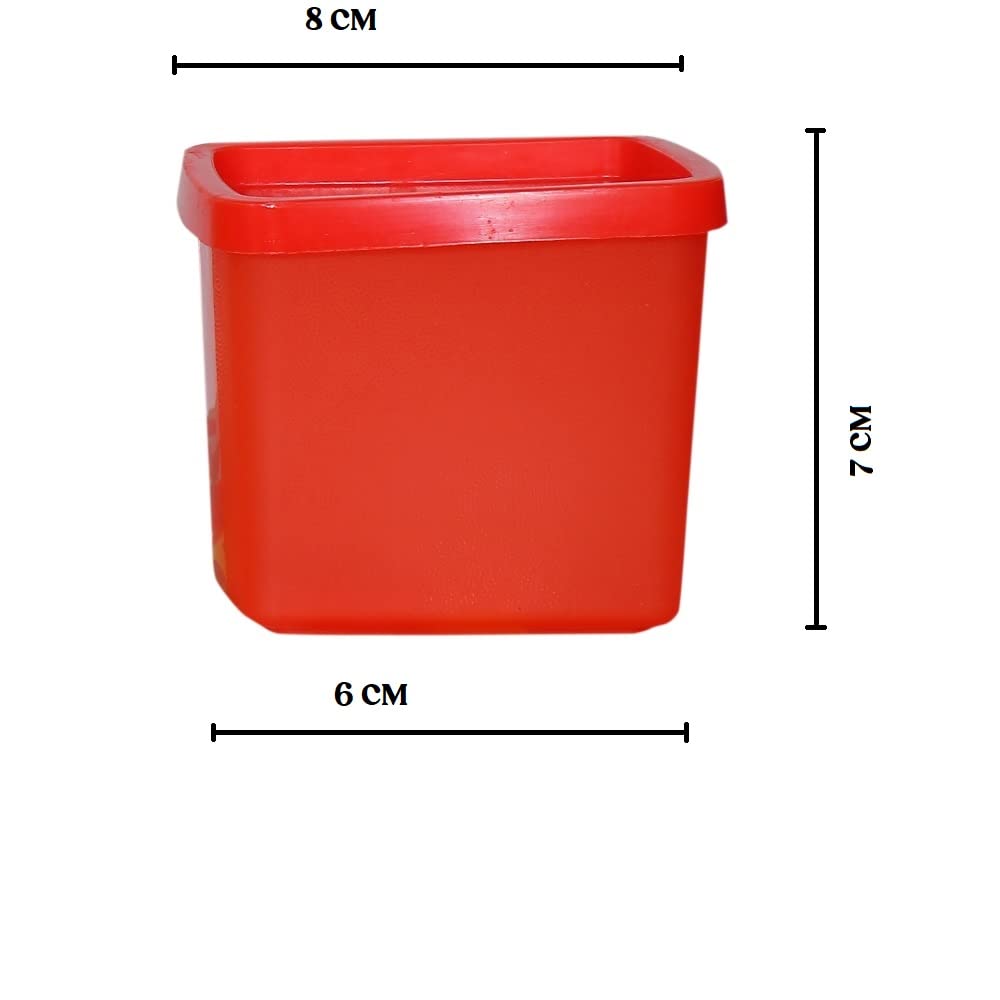 NT-STAR Sturdy Food Grade Plastic Containers 250ml ,Set of 9 (Red) 4