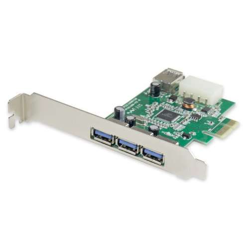 Syba SY-PEX20135 4 Port USB 3.0 PCIe 2.0 x1 Etron Chipset Green 1