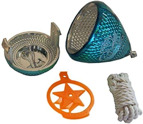 Cometa 3 Pack Jumbo Cobra Durable Plastic Spin Tops for Kids Metal Tip Made in Mexico - Trompo Mexicano Jumbo Cobra Pl᳴ico Durable & Punta de Metal (Pack of 3 Assorted Colors) 4