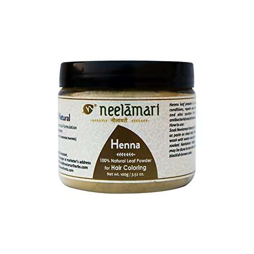 Neelamari Pure Henna leaves powder natural for black hair color (Henna Powder Pack of 1) 1
