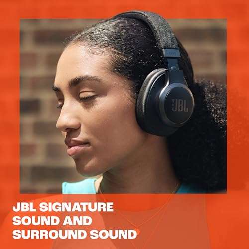 JBL Live 770NC - Wireless Over-Ear Headphones with True Adaptive Noise Cancelling with Smart Ambient, Up to 65 Hours of Battery Life, Comfort-fit Fabric Headband & Carrying Pouch (Black) 5