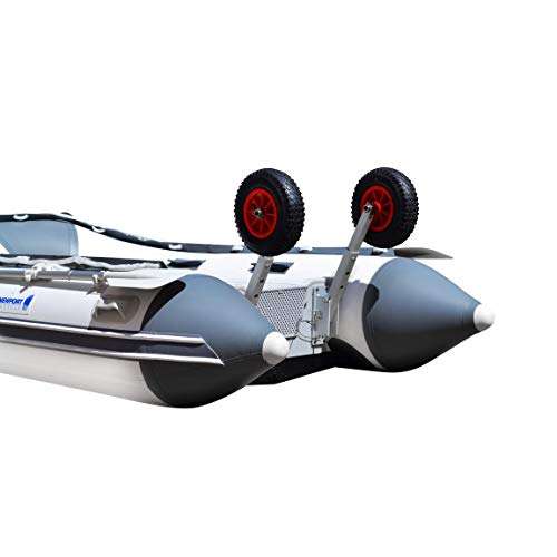 Newport Inflatable Boat Removable Transom Launch Wheels - Fits Any Transom Boat! 3