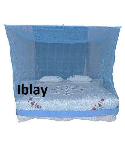 Iblay Hdpe Deluxe Blue Mosquito net for Babies, Single and Double Bed Size: 7x7 ft - Mosquito Protection Net for Baby 1