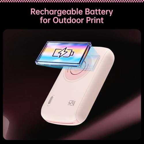HPRT CP2100 Portable Photo Printer for iPhone & Android, 2 * 3 Instant Color Mini Printer, Bluetooth 5.0, Type-C Charging, Dye-Sublimation Tech, Initial 10 Sheets Included 6