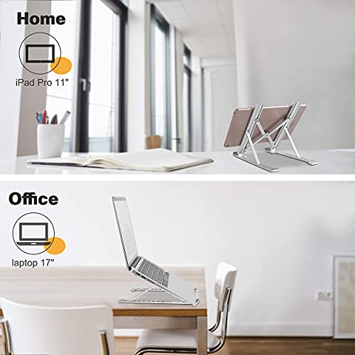 BY4U Foldable Tabletop Laptop Stand Holder with Adjustable Height Compatible for 7-17 inches Laptops 6