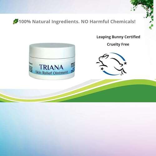 TRIANA Skin Balm 0.5 oz – Made in USA – Eczema-Prone, Rosacea-Prone, Dry, Rash, Itchy Face & Body - Liposomal Turmeric – Non-Staining, pH-Balanced – Safe for All Ages – Leaping Bunny Certified 3