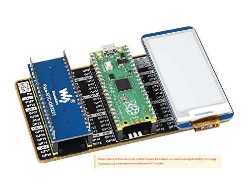 Dual GPIO Expander for Raspberry Pi Pico Microcontroller Board Two Sets of Standard Raspberry Pi Pico GPIO 2x20 Male Headers for Connecting More Expansion Modules 6