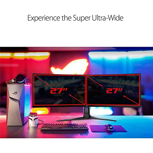 Asus ROG Strix XG49VQ 49” Curved Gaming FreeSync Monitor 144Hz Dual Full HD HDR Eye Care with DP HDMI Black 2