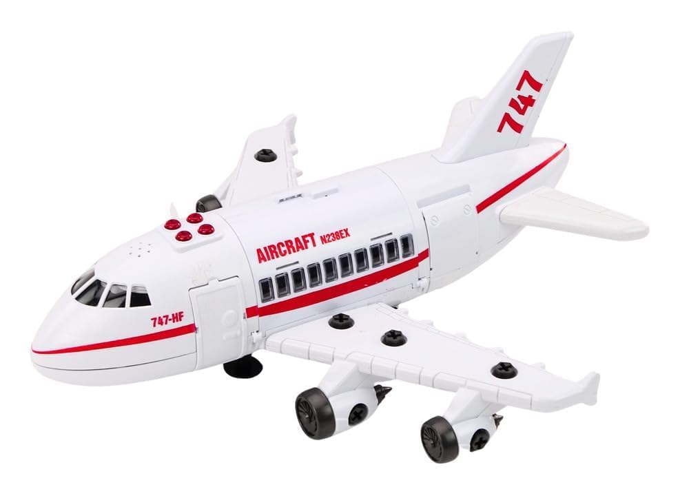 JETRA Building Blocks acousto Optic Friction Music Model DIY Toys Assembly Airplane & Block and Friction & Push Button Toy 5