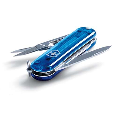 Victorinox Classic SD 7 Function Pocket Knife, Translucent Sapphire, 58mm 3