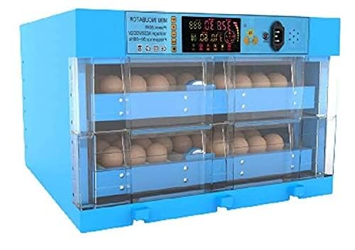METRO IMPEX 128 Chicken Egg Rolling Type Automatic Digital Intelligent Chicken Egg Hatcher Incubator for Eggs with Low Power with Auto Turning Egg (Any Size Egg Can Be Hatched) (128 Egg Incubator) 1