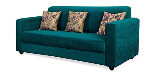 Casaliving - Lifestyle 3 Seater Sofa for Living Room (Green) Premium Fabric Sofa 4