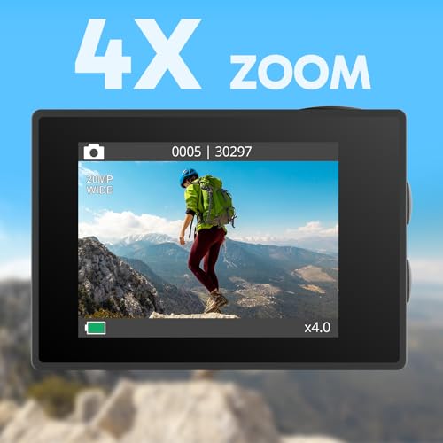 AKASO EK7000 4K30FPS 20MP Action Camera and 42 in 1 Action Camera Accessories Kit Bundle 6