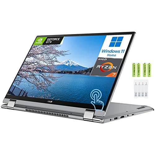 Asus Zenbook Flip 15 15.6" 2-in-1 FHD Touchscreen Convertible Laptop Computer, AMD Ryzen 7 5700U (Beat i7-1180G7), 8GB RAM, 256GB PCIe SSD, NVIDIA GeForce MX450, Backlit KB, Windows 11 Home, w/Battery 1
