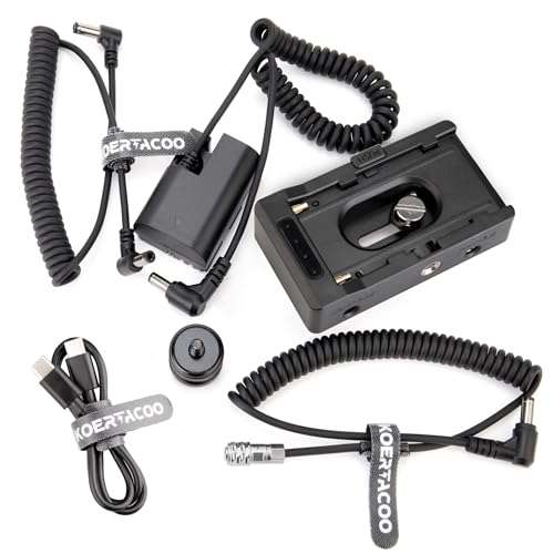 NP-F Battery Adapter Plate + BMPCC 4K and 6K DC Cable and LP-E6 Dummy Battery to Power Blackmagic Pocket Cinema Camera 4K/6K,Compatible with Sony NP-F970 F960 F770 F750 F570 F550 Battery. 2