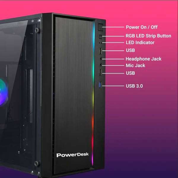 MegaDesk Computer Desktop PC (Core i5-4200 / 8GB RAM / 256GB SSD/HDMI/VGA/Ethernet/HD Graphics 4600 / USB 3.0 / Win 10/ Wi-Fi) Basic Software Installed (8-256GB) Free Mousepad 3