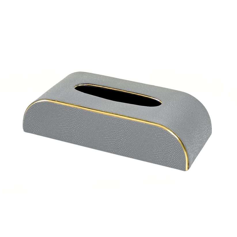 INLAND DECORS Pu Leather Car Tissue Box/Napkin Box Holder/Car Tissue Paper Holder with 2 Ply 100 Pull Tissue Paper Compatible with All Cars (Grey, 5) 1