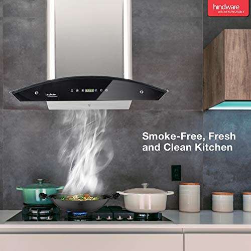 Hindware 60cm 1200 m3/hr Auto Clean Chimney (Nevio 60, 1 Baffle Filter, Steel/Grey) 6