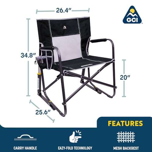 GCI OUTDOOR Freestyle Rocker XL Portable Folding Rocking Chair and Outdoor Camping Chair 3