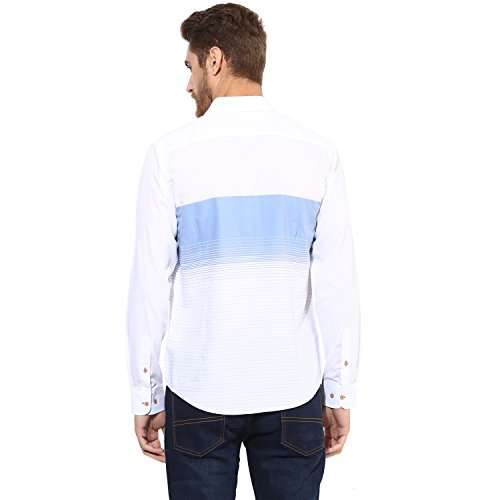 Red Tape Men's Striped Regular fit Casual Shirt (RSF8670A_Blue_XL 4