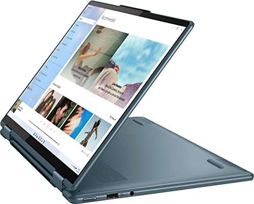Lenovo 2022 Yoga 7i 2-in-1 Laptop 14in 2.2K Touchscreen Intel EVO Platform 12th Core i7-1255U Iris Xe Graphics 16GB LPDDR5 512GB SSD WiFi 6E Thunderblt4 HDMI Backlit Fingerprint Win 11 w/TLG USB 3