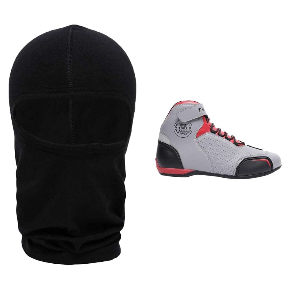 TVS Racing Ankle Length, Waterproof Riding Boots with Balaclava for Men 1