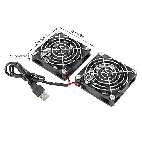 Router Cooler, Router Fan 5V USB Power Supply Removable Sticker Strong Durable for Desktop for Computer 6