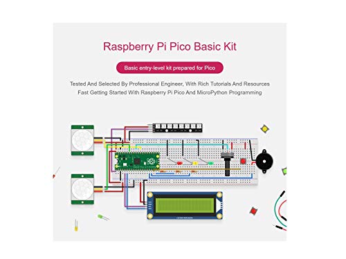 waveshare for Raspberry Pi Pico Basic Starter Kit with Rich Tutorials and Resources,Fast Getting Started with Raspberry Pi Pico and MicroPython Programming for Raspberry Pi Beginners 2
