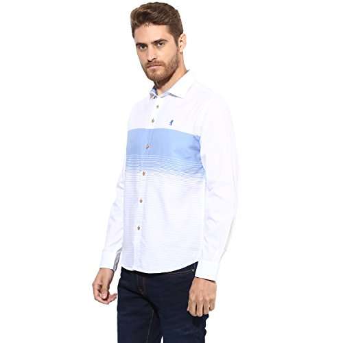 Red Tape Men's Striped Regular fit Casual Shirt (RSF8670A_Blue_XL 2