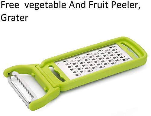 2in1 Cheese Grater Cum Peeler Deluxe, Peeler and Cheese Grater Stainless Steel 2-in-1 Cheese Grater with Peeler (Colour May Vary) 4