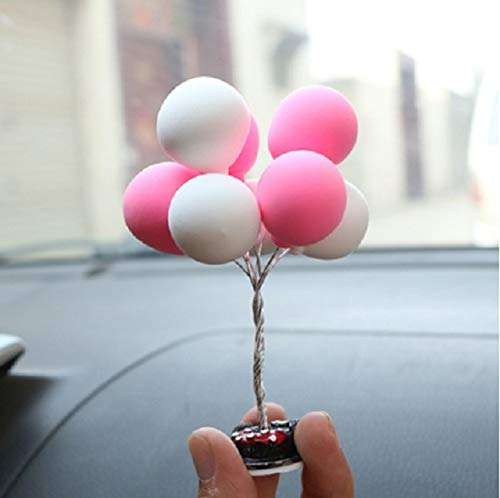 Geekmonkey Rubber Car Decoration Balloon Bouquet Ornament Mickey Base Toy Car Ornaments Auto Interior Accessories Decoration Birthday Gift (1 Pc), Multicolor 6