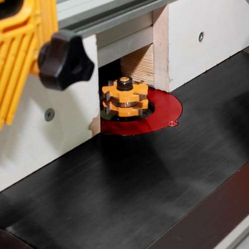 Router Table for S8-2 Model, Router Lift Dynamic Lifting System Kit Table Saw Insert Base Plate Aluminium Inverted Plate Router Table Insert Plate Router Lifts for Woodworking(Black) 4