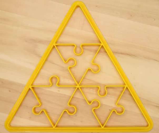 Polymer Clay Cutters, Square Puzzle and Triangle Jigsaw Cutter, Clay Earing Making Tools, DIY, Set of Two, Sizes of Cutter 9 cm x 9 cm Each 6