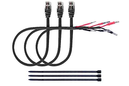 Xislet 15" Radar Detector Hardwire Power Cord Mirror Wire Plug Tap Compatible with Escort Valentine One Uniden Beltronics with Inline Fuse Mount RJ11 - Set of 3 1