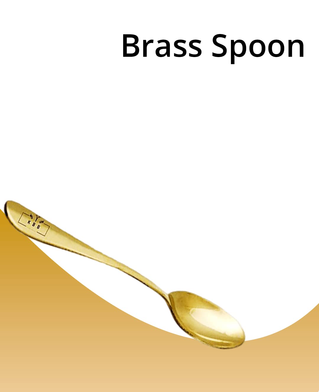 KBB Brass Spoon Premium Plain (Pack of 6) 3