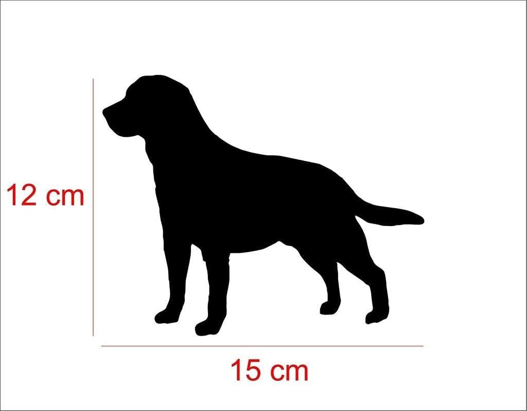 Roonir® car Sticker Labrador Retriever Dog Styling Car Sticker Exterior Door Sides Rear Vehicle Body Vinyl-Black Decal (15x12cm) 3